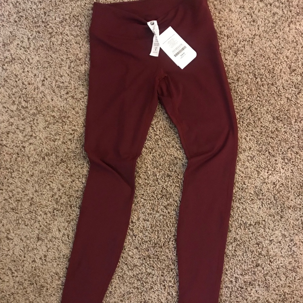 Size 4 fabletics deep red leggings